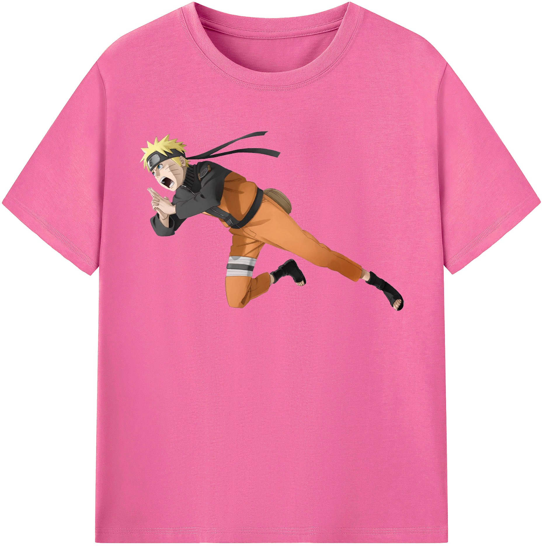 （画像用） NARUTO -ナルト- うずまき ナルト Uzumaki Naruto レディースカジュアルプリントTシャツ（綿100％）
